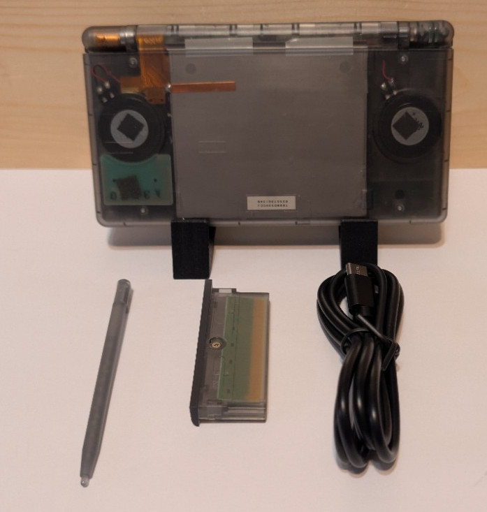 Nintendo DS Lite Clear Black Handheld USG-001 W/Charger *Tested* eXtreamRate