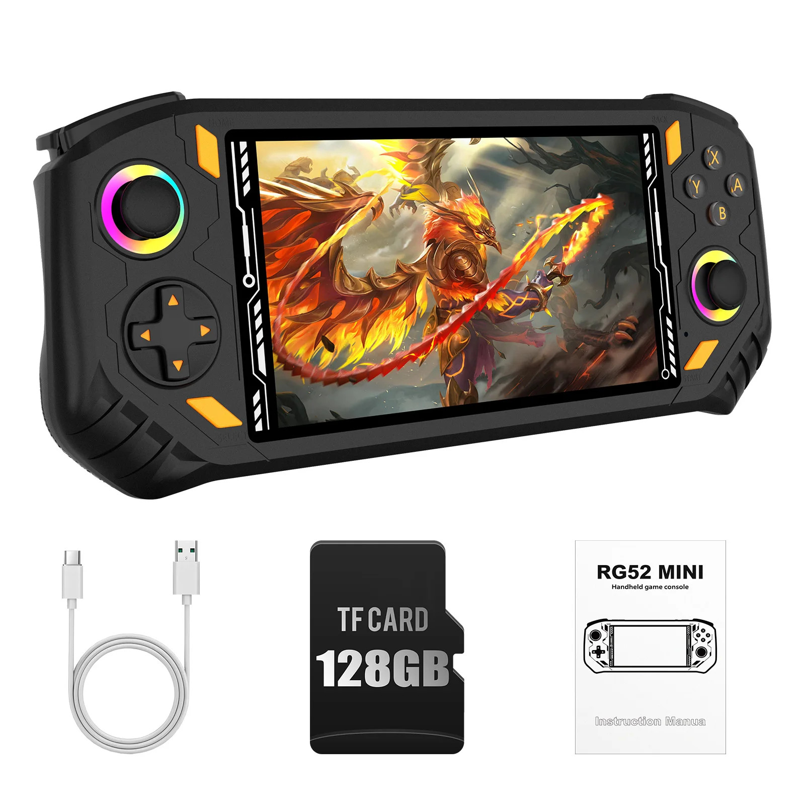 RG52 Mini Gaming Console RK3562 Chipset 5.5inch Big Screen Video Game Player