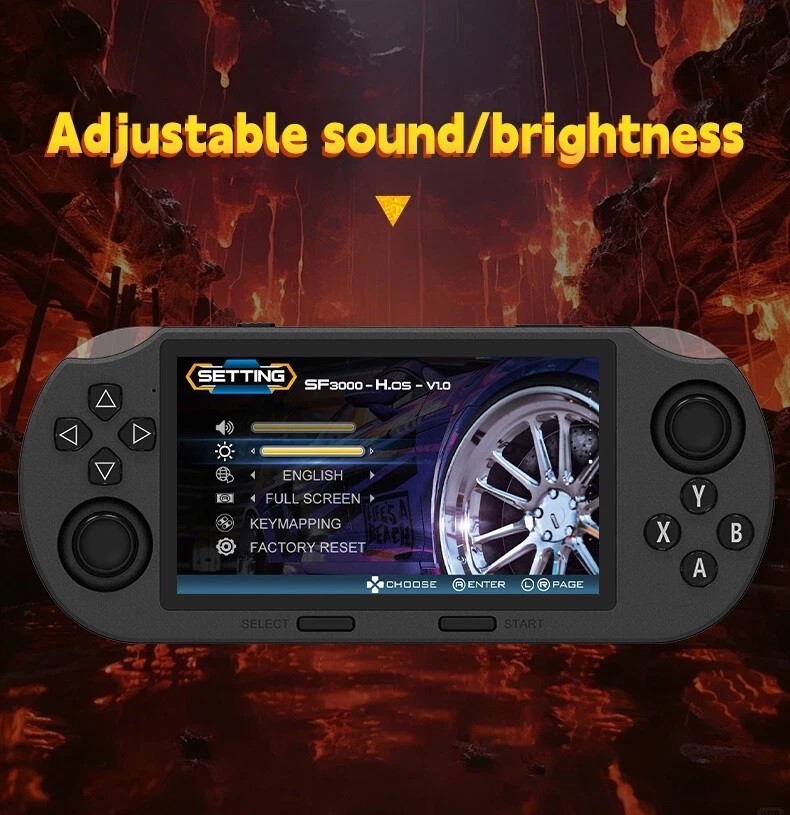 SF3000 Handheld Retro Gaming Console,Video Emulator Console IPS With 20000 Games