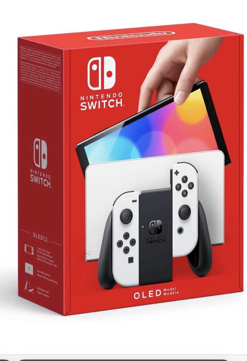 Nintendo Switch OLED Model HEG-001 Handheld Console – 64GB – White