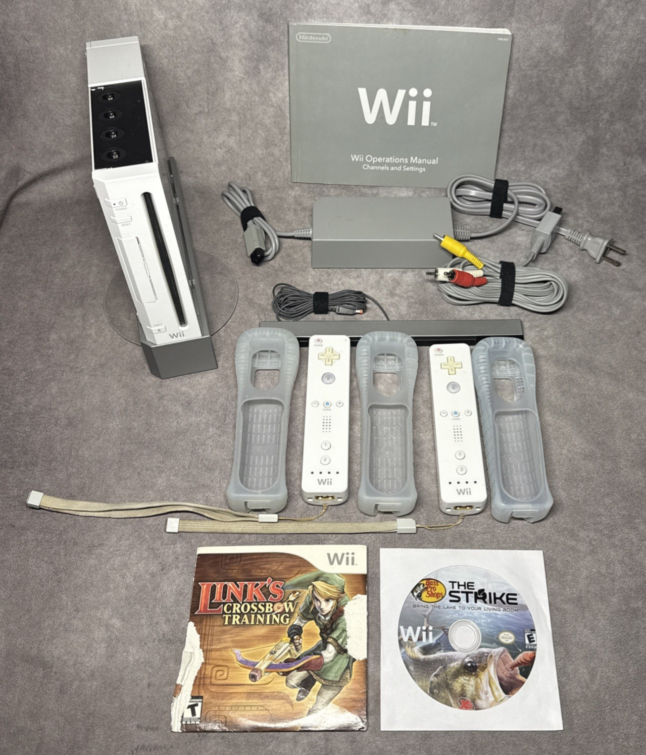 Nintendo Wii White Console RVL-001 Nerf Sports Bass Pro Shop The Strike