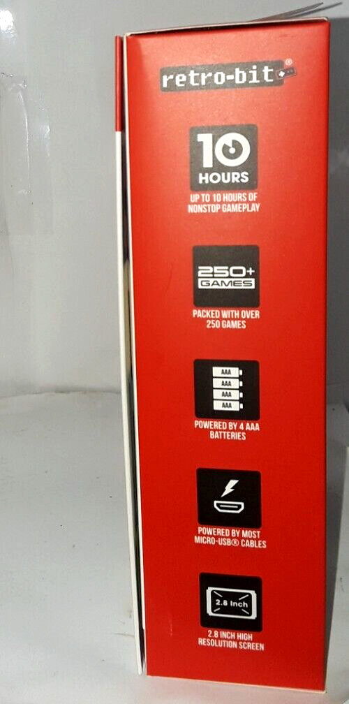 Retro-Bit Go Retro Hi Resolution Screen Portable 250+ Game Player For Boy Girl