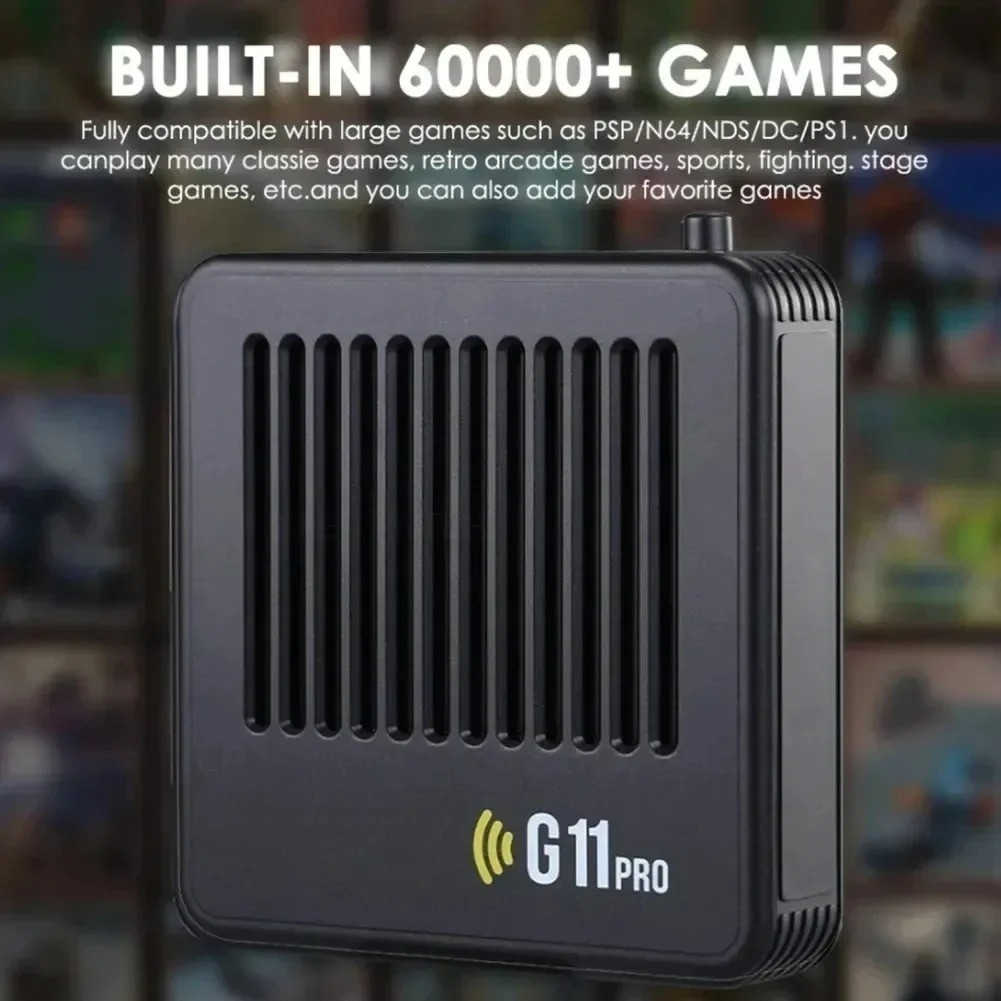 G11 Pro Game Box 256GB 60000+ Retro Games 4K HDMI Console 4 Controllers PS1 GBA