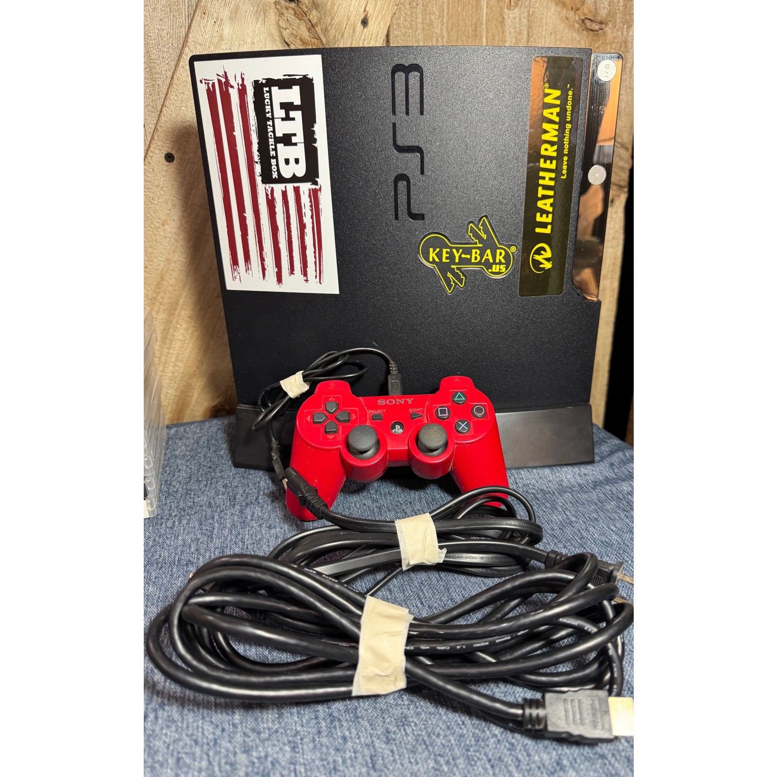 Sony PlayStation 3 PS3 Slim Console W/Stand 14 Games 1 Controller All Cords