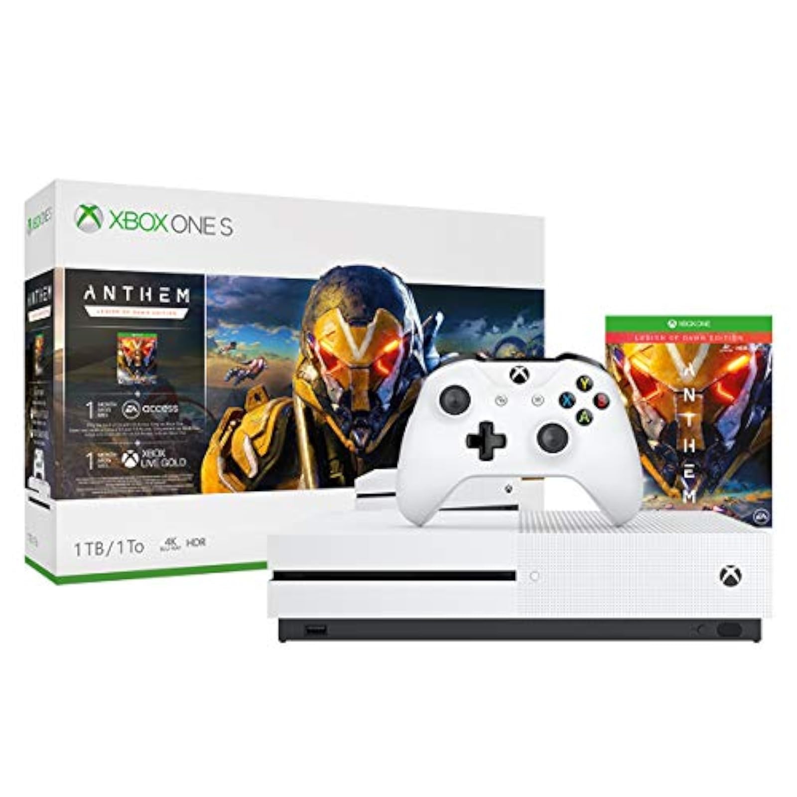 Xbox One S 1TB Console Anthem Bundle Very Good 6Z