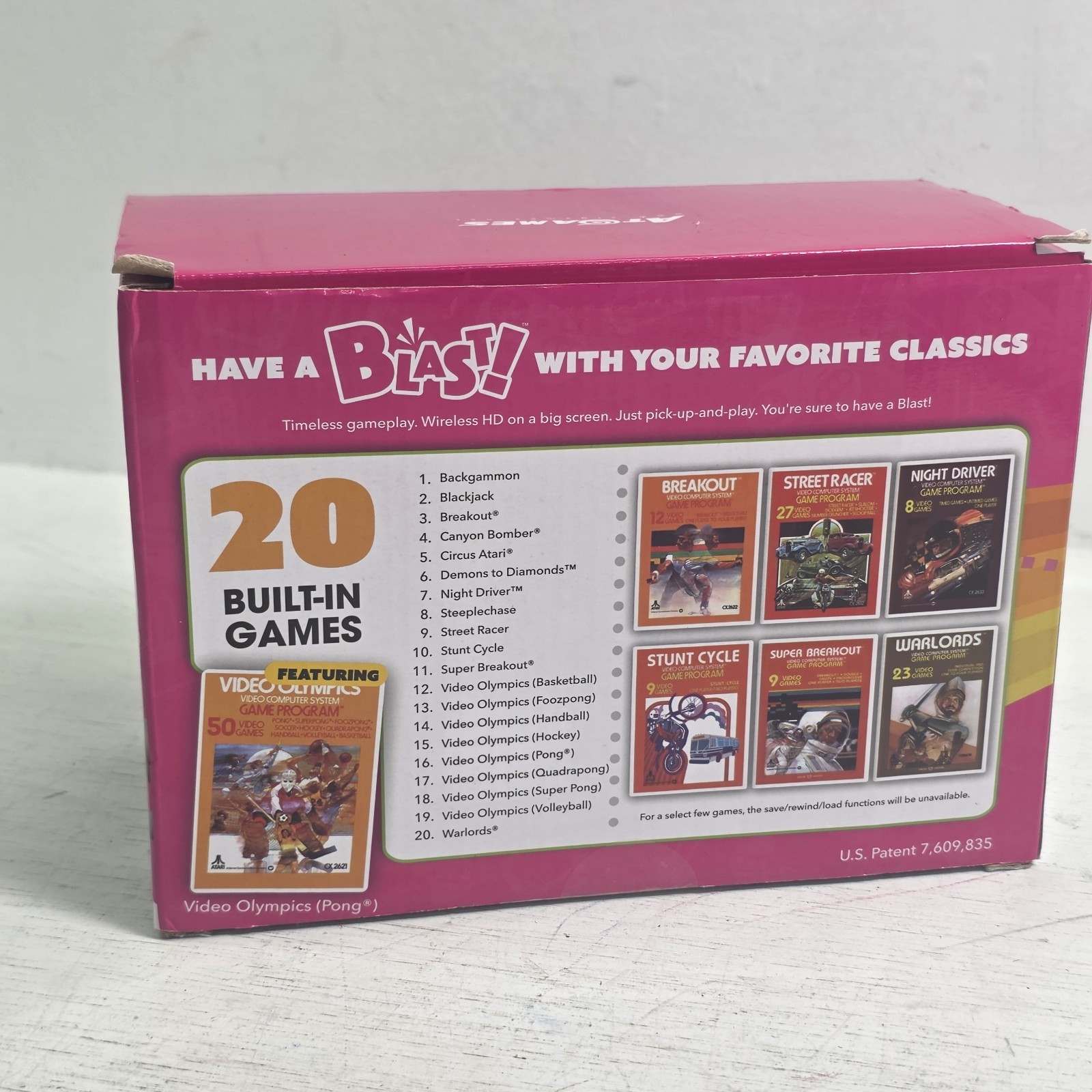AtGames Flashback Vol 3 Blast! Atari & Pong Hits Retro Gaming System w/ 20 Games