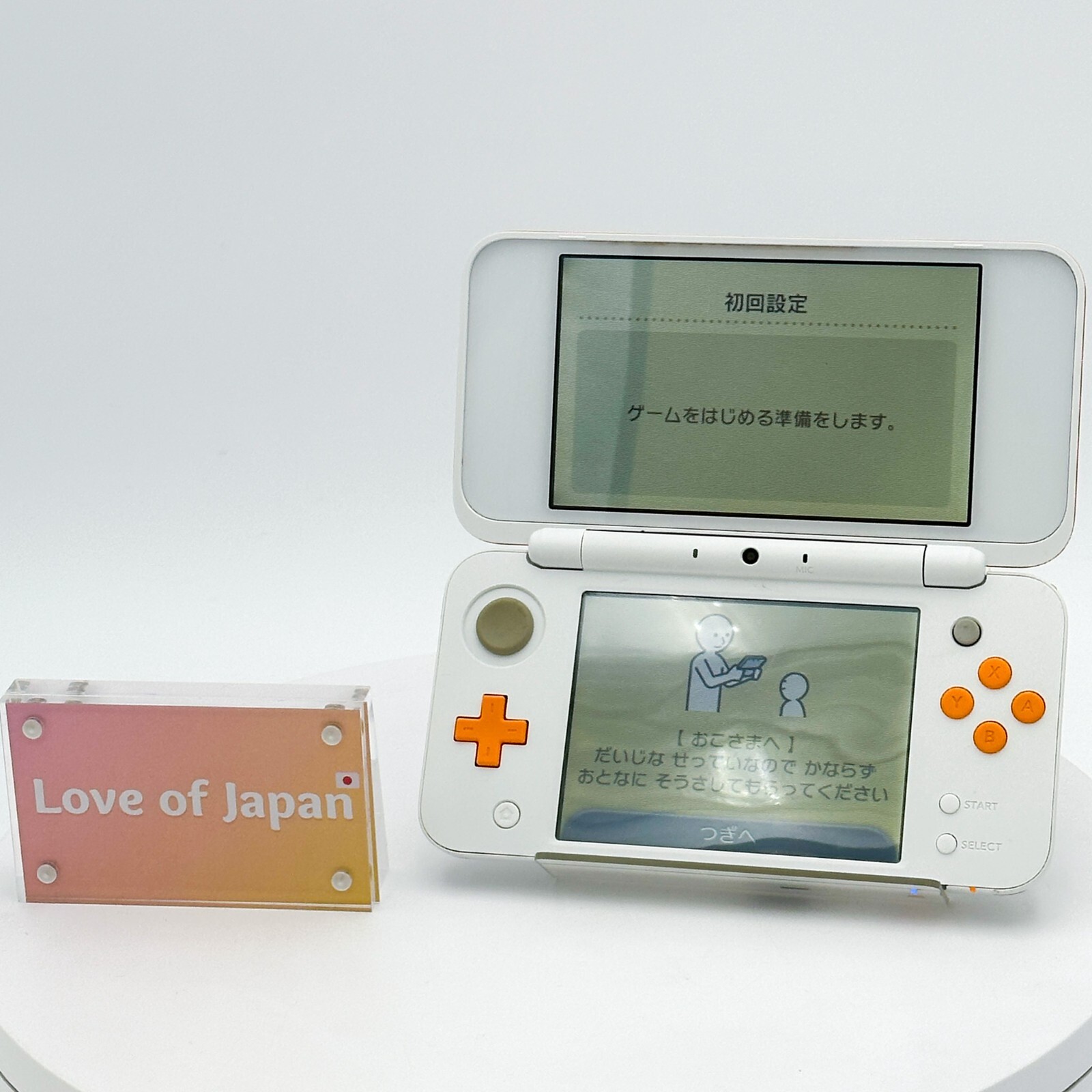 New Nintendo 2DS XL LL White Orange Console Japanese ver Good Condition Tested