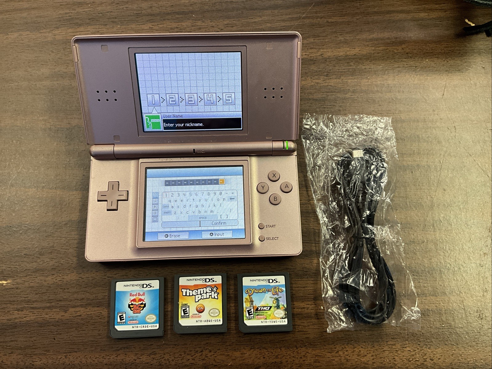 Nintendo DS Lite Console – Pink – Needs New Digitizer