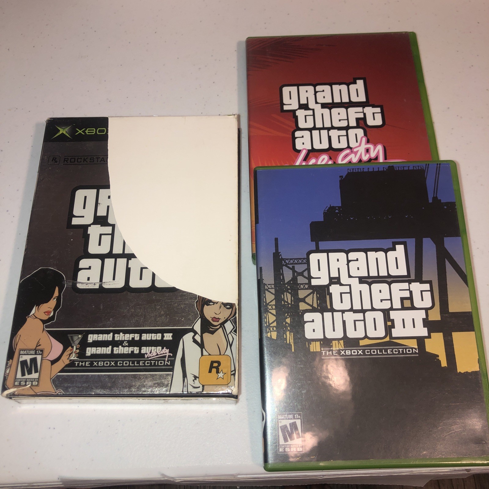 Grand Theft Auto Double Pack III & Vice City (Microsoft Xbox, 2003) No Manuals