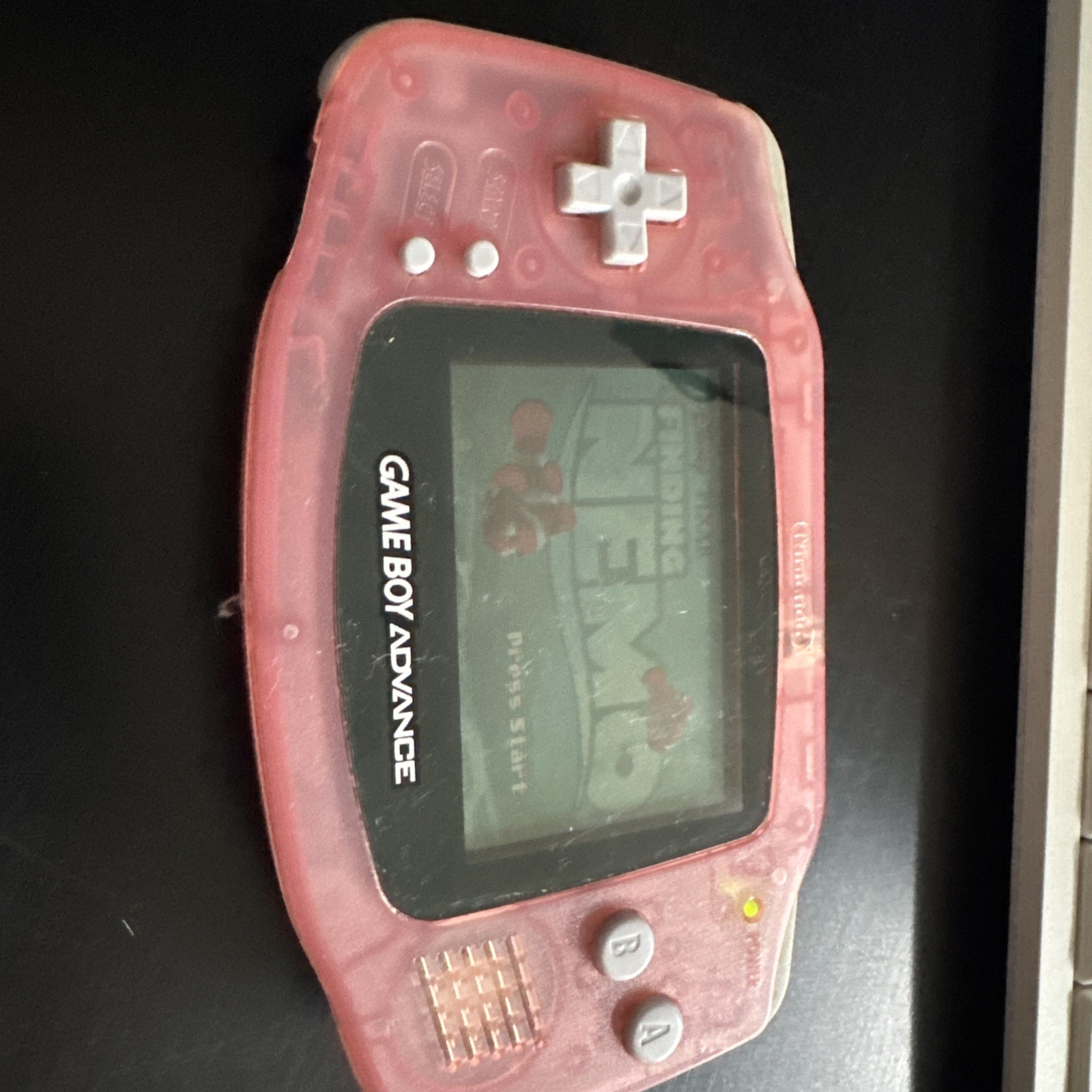 Nintendo Game Boy Advance GBA Handheld Console (AGB-001) Pink Works Finding Nemo