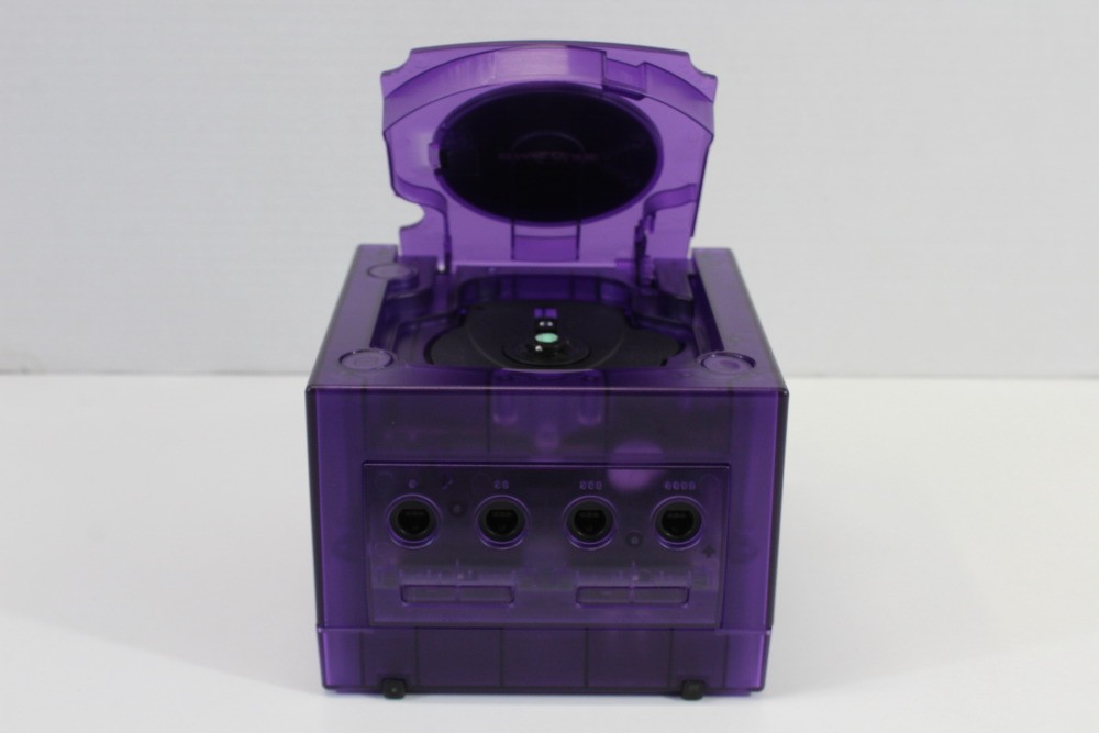 Nintendo Gamecube Console Clear Purple & AC S-Video to HDMI NTSC-U/C DOL-001 GC