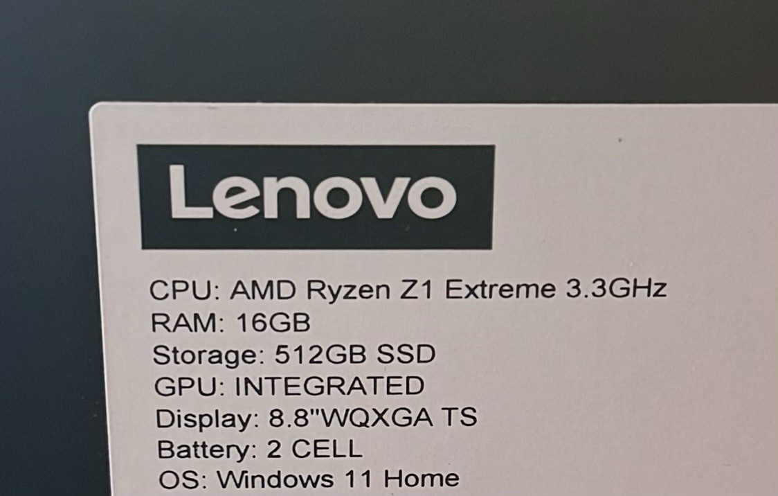 Lenovo Legion Go AMD Ryzen Z1 Extreme 16GB RAM 512GB QHD+ 8.8″ Touchscreen Wi-Fi