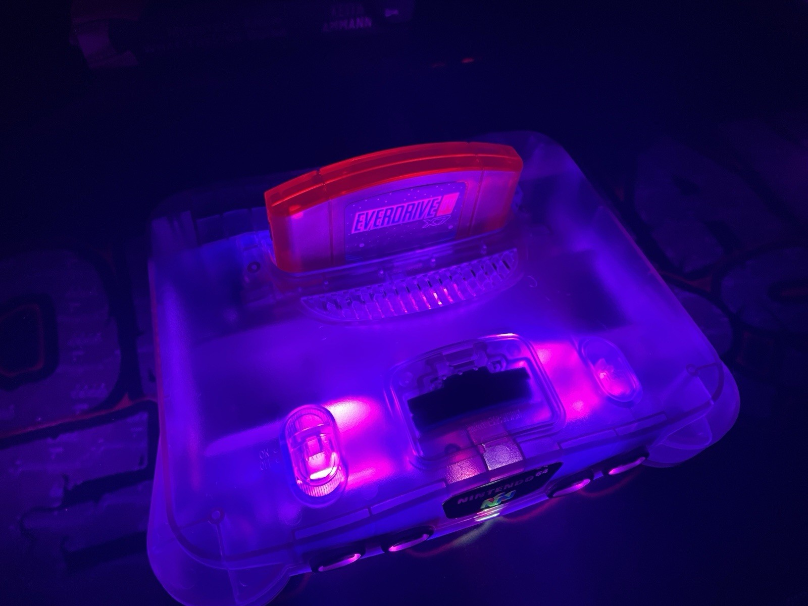 Nintendo 64 New Shell!! Purple LEDs !! RGB Power Light!! USBC!! HDMI Adapter!!