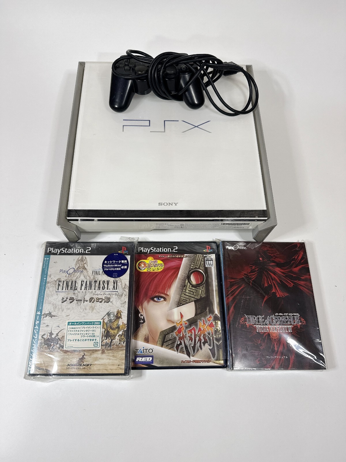 Sony PSX DESR-7000 PS2 DVD HDD Recorder Console +Controller +3 Games Japan AS-IS