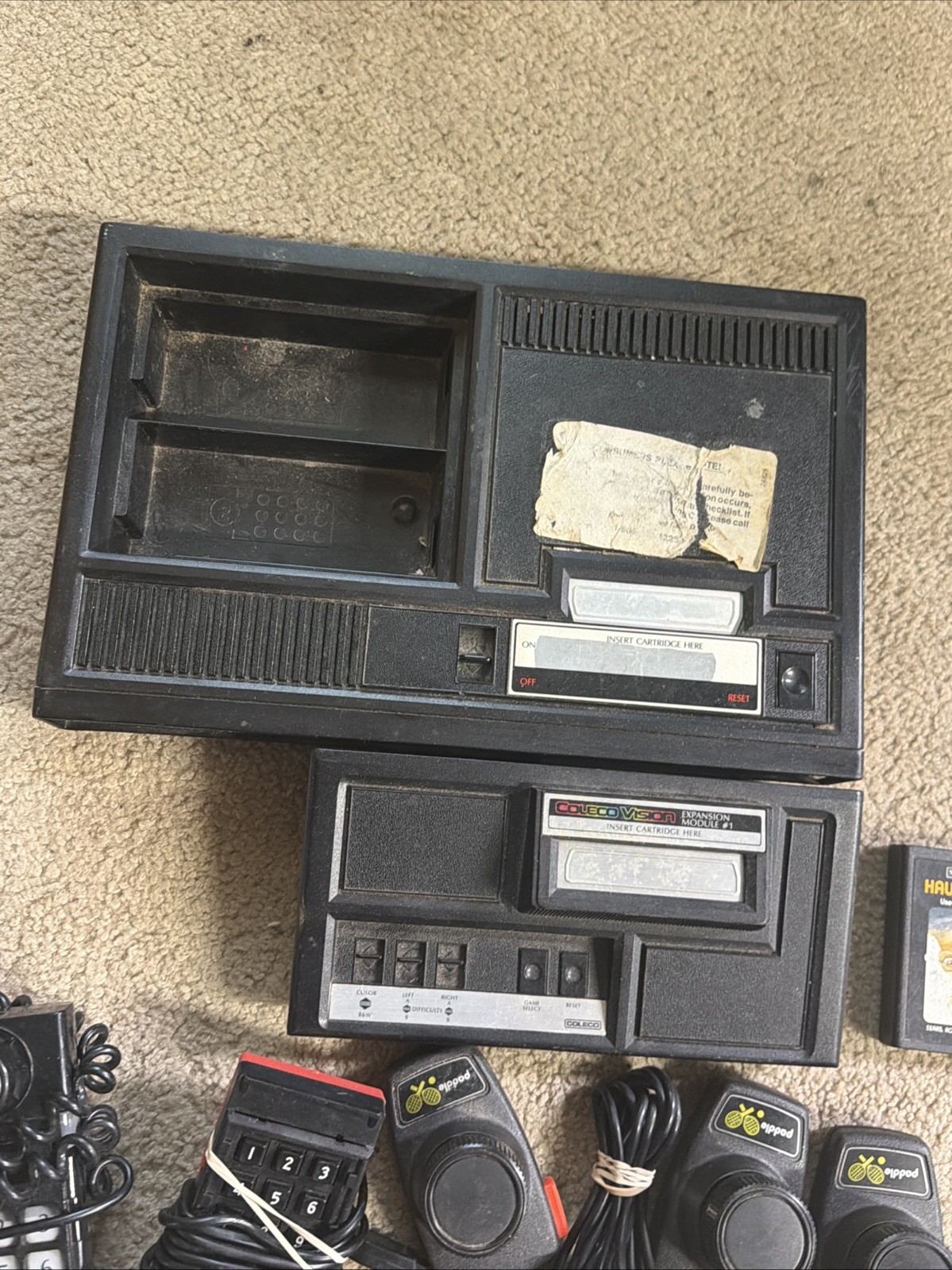 Colecovision Console And Controls •UNTESTED AS IS!!• READ DESCRIPTION!!