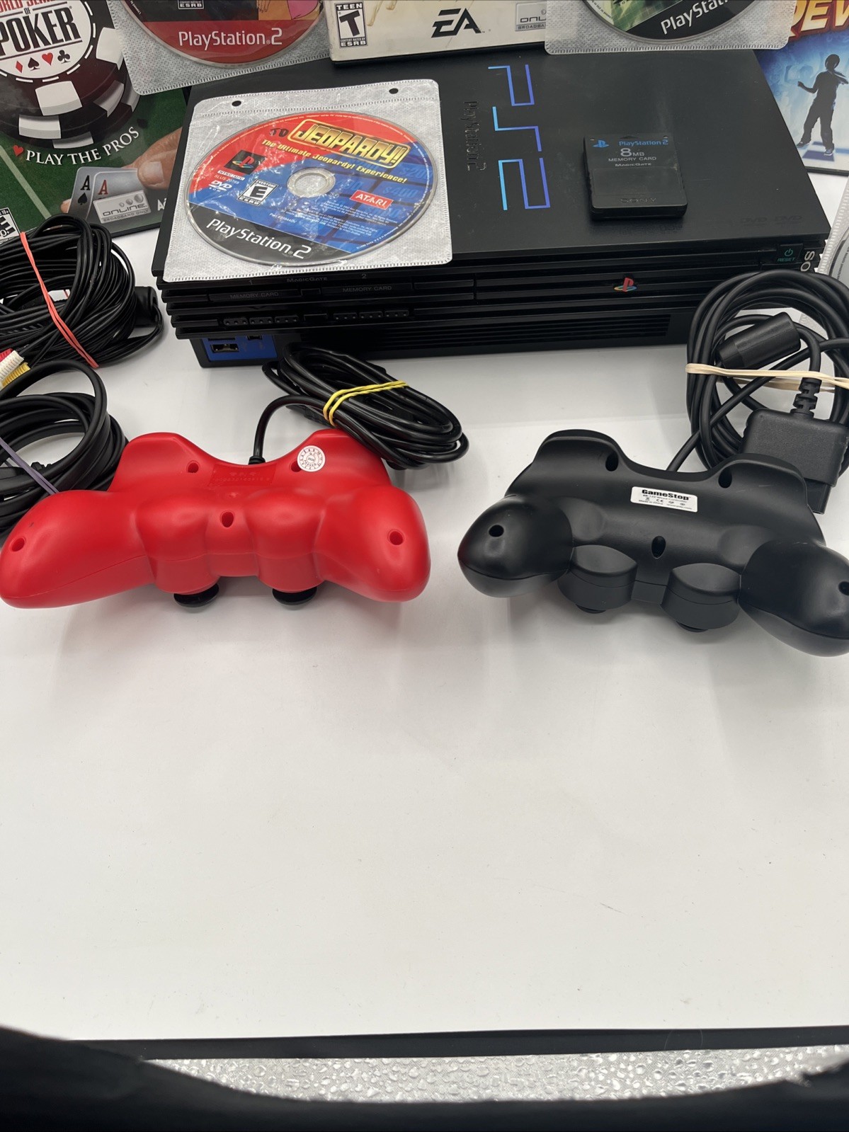PlayStation 2 PS2 Fat Console Bundle SCPH-39001 – 2 🎮 7 Games Memory Card