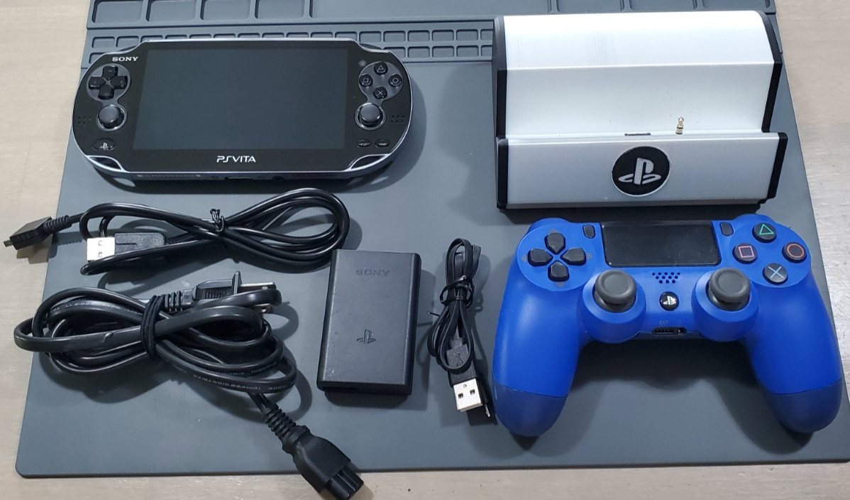 Sony PS Vita PCH-1101 256GB Vita Dock+ DS4 Bundle Custom! Tested! Plug & Play!