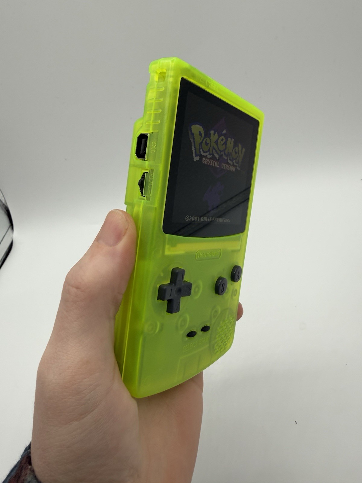 DEFECTIVE Extreme Green Nintendo Gameboy Color IPS USB C Rechargeable Mo G3D