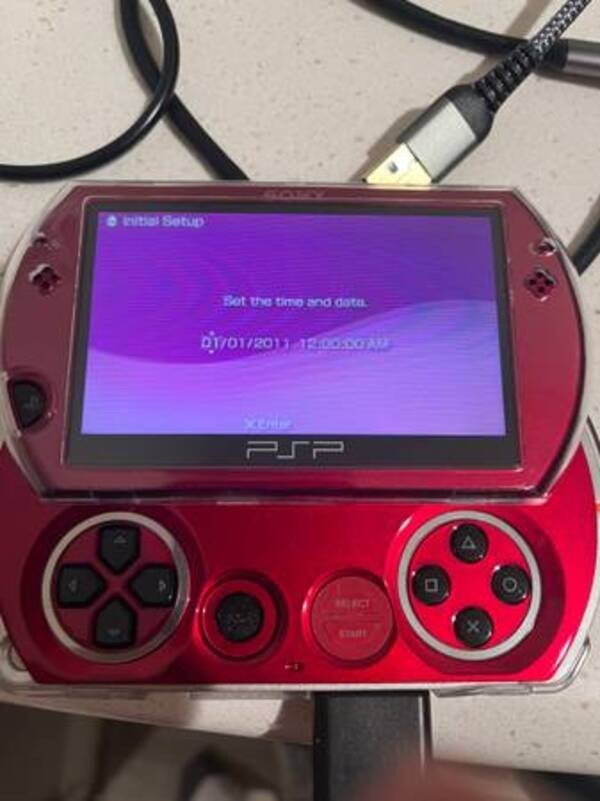 Sony PSP Go 16GB Handheld System RED Reshelled, new battery and screen!