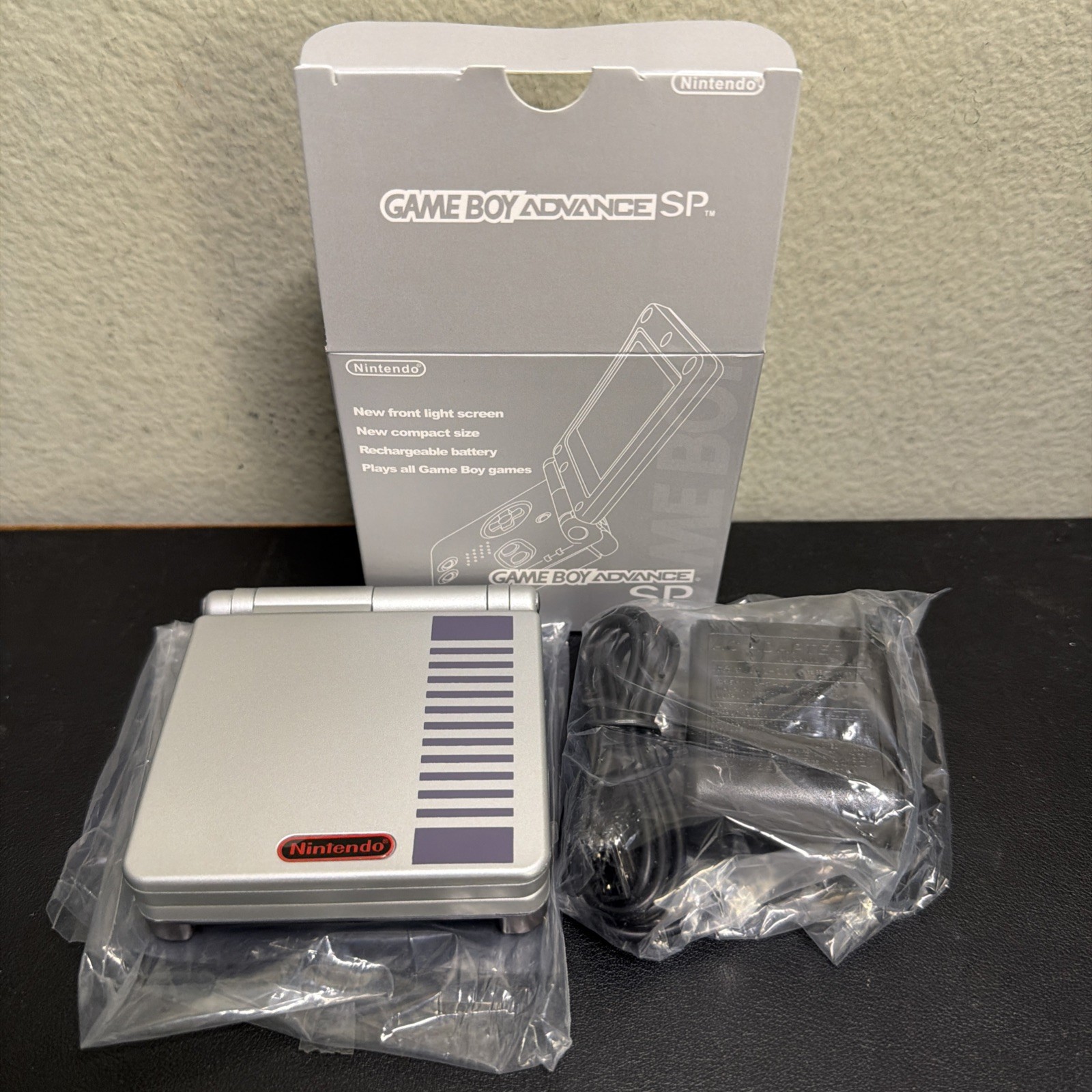 Nintendo Game Boy Advance SP NES Edition Console NEW IPS screen w/ Charger