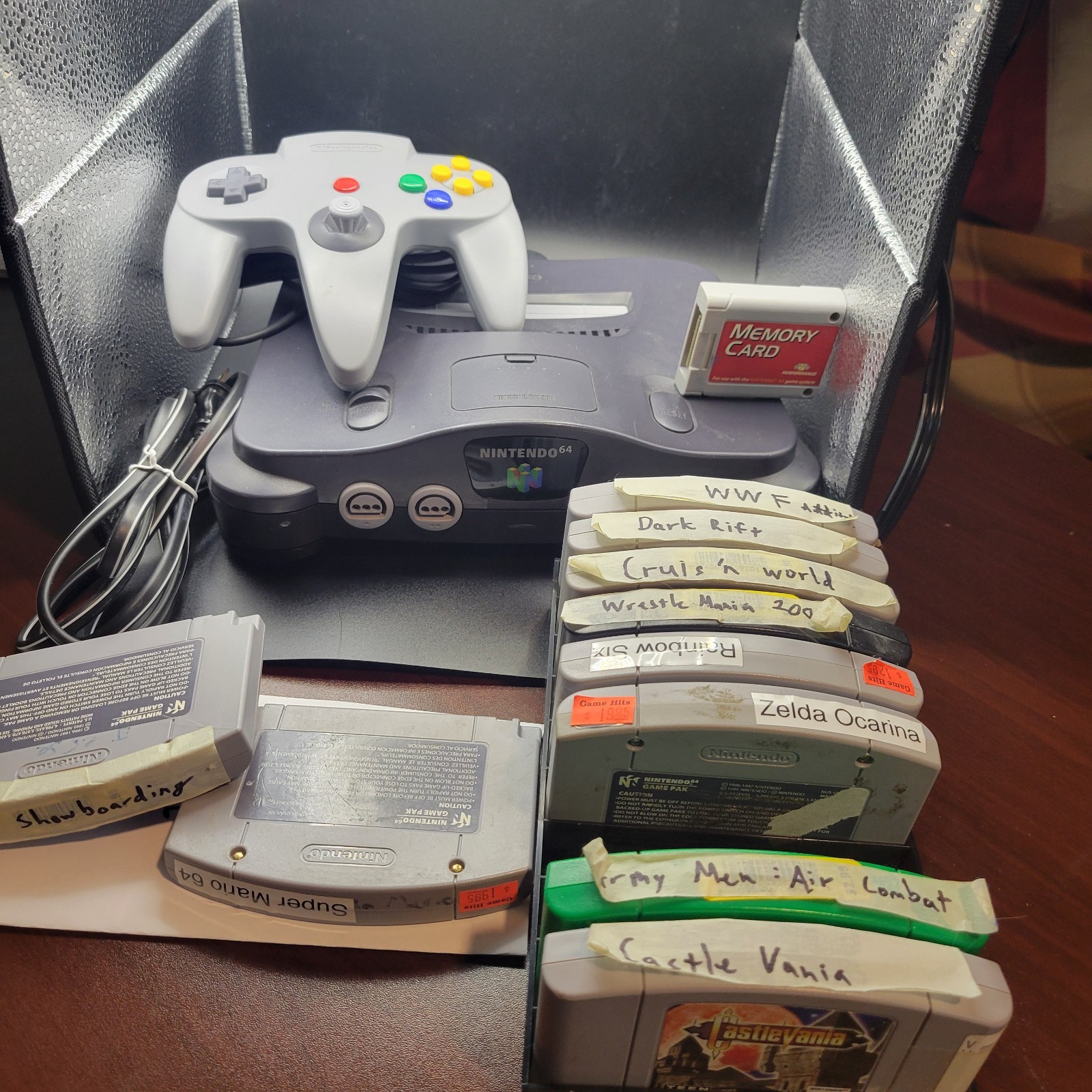Nintendo 64 console, controller, games, memory + — READ DESCRIPTION