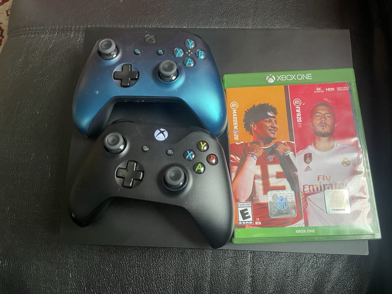 Xbox One X Console 2 Controllers, Power Cords, & Hdmi Cable. Adult Owned!!