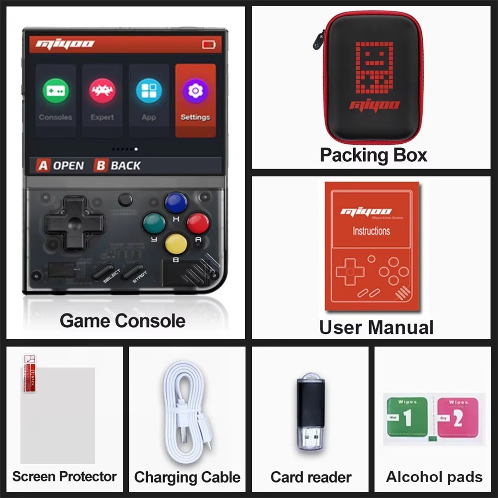 MIYOO Mini Plus Retro Handheld Game Console 3.5″IPS HD Screen Mini+ Portable