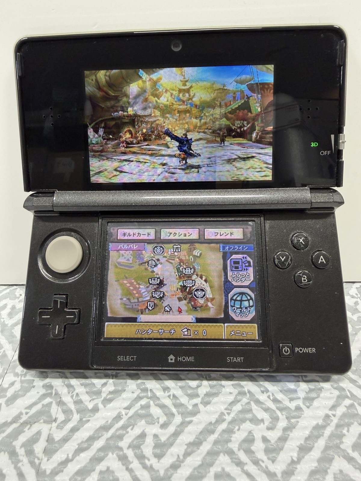 Nintendo 3DS Cosmo Black Console CTR-001 Japan Import Bundle – Monster Hunter 4
