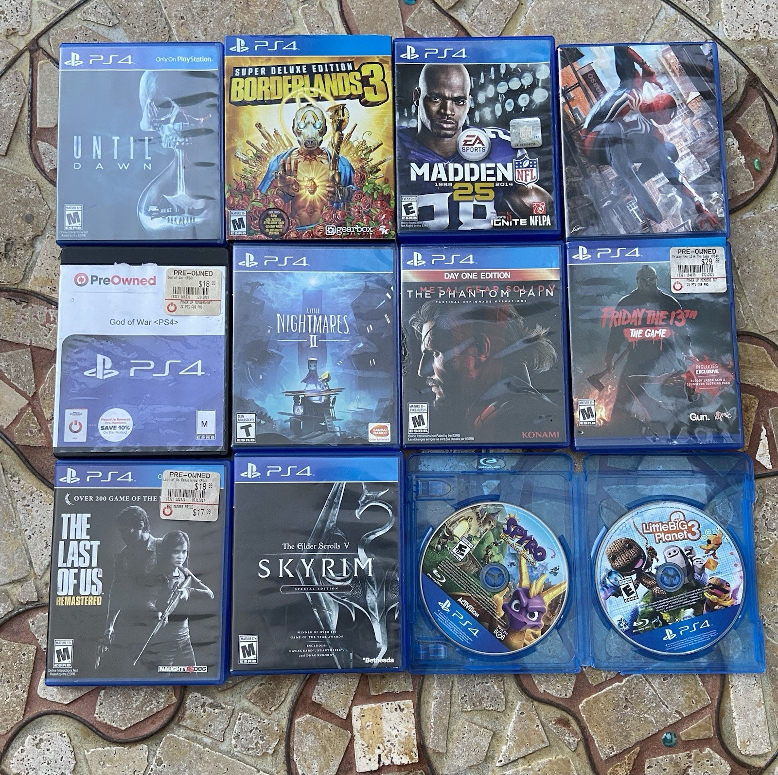 PS4 Pro 1TB Console Bundle 12 Games Controller Cords Tested FW 10 Spider-Man