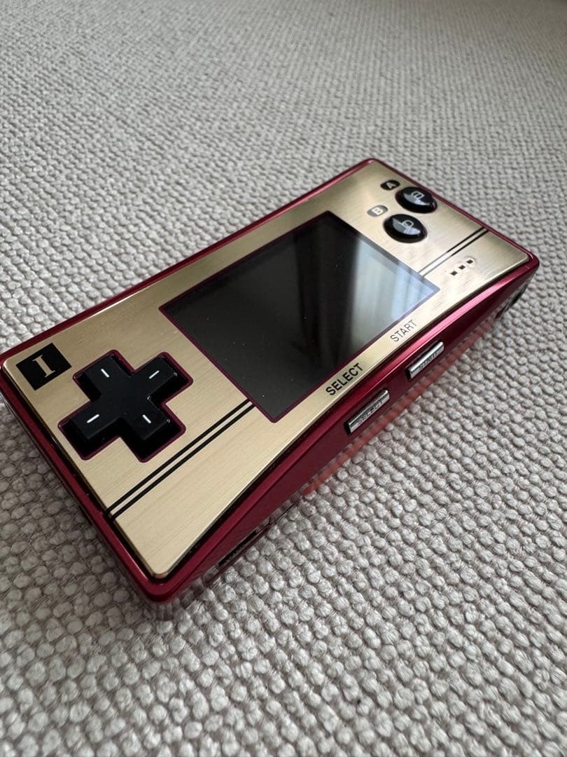 Nintendo Game Boy Micro Famicom Conversion Red Gold Used