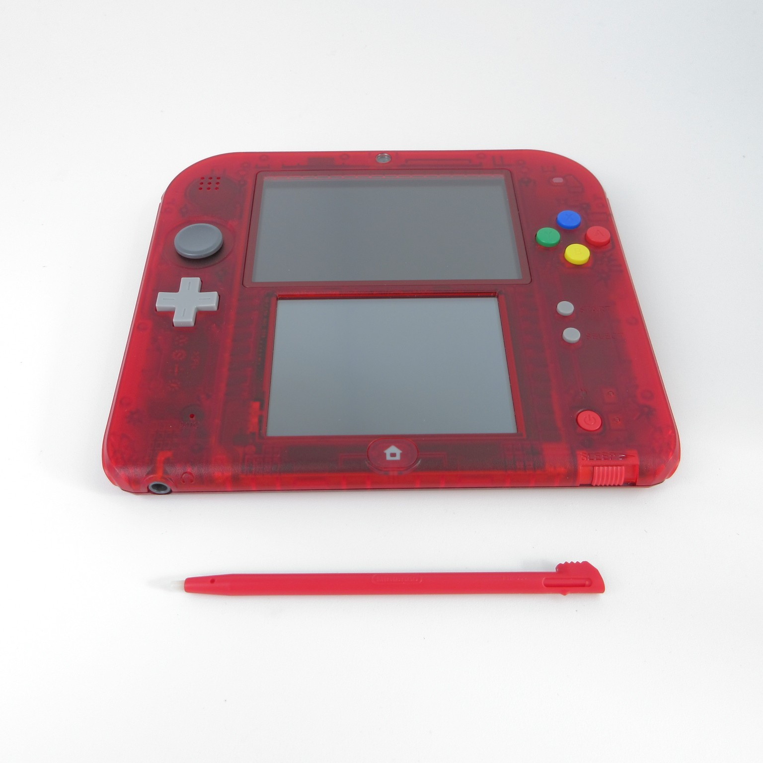 【Mint】Nintendo 2DS Pokemon Clear Red Console Japanese Edition #DEN1115/02
