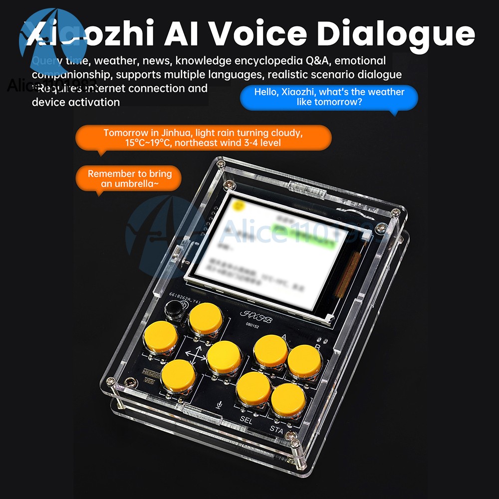 LCD Game Console DIY Kit Multifunction Weather Clock Xiaozhi AI Robot Soldering