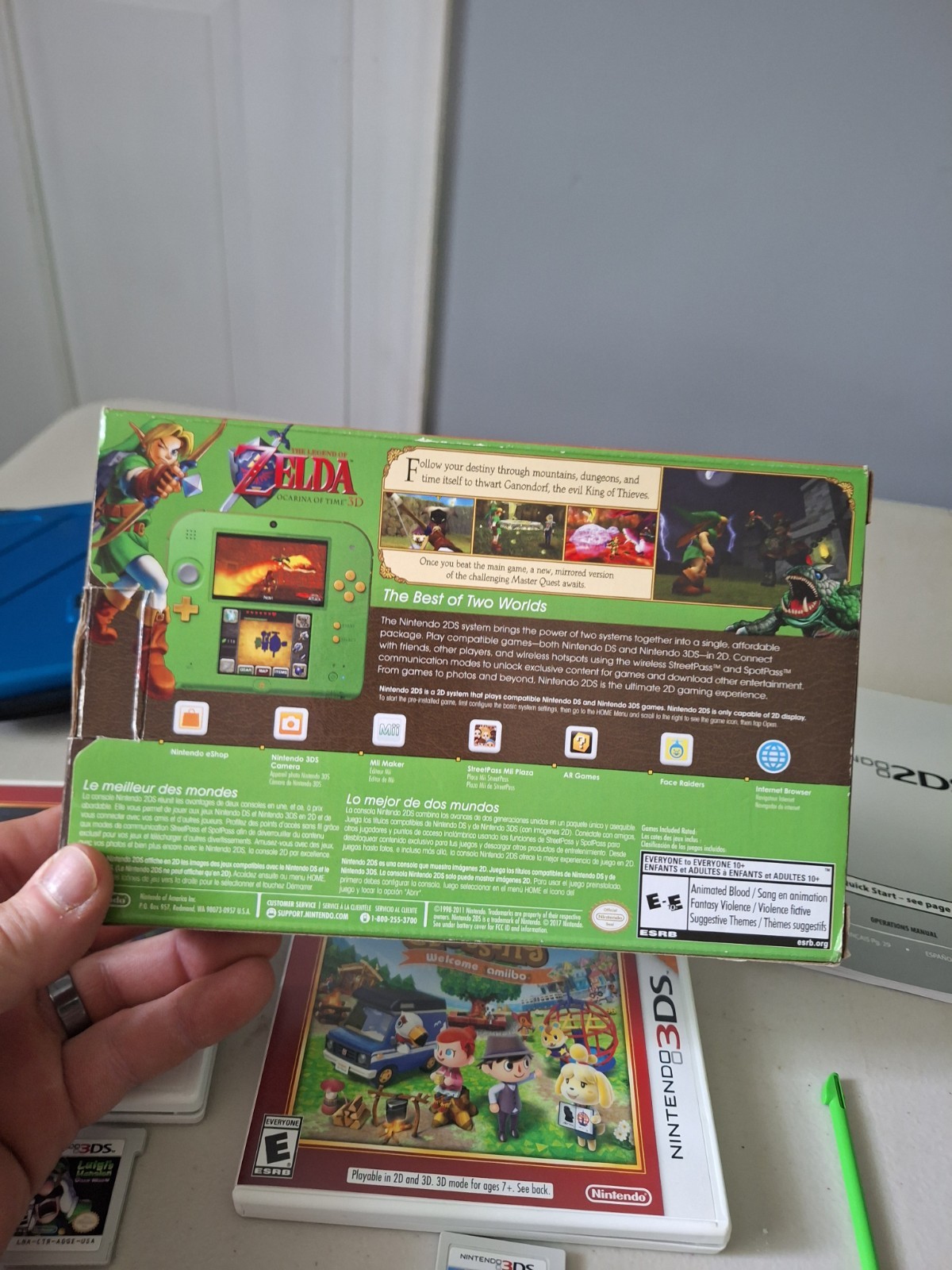Nintendo 2DS Legend of Zelda Ocarina of Time 3D Green Console w/ Box