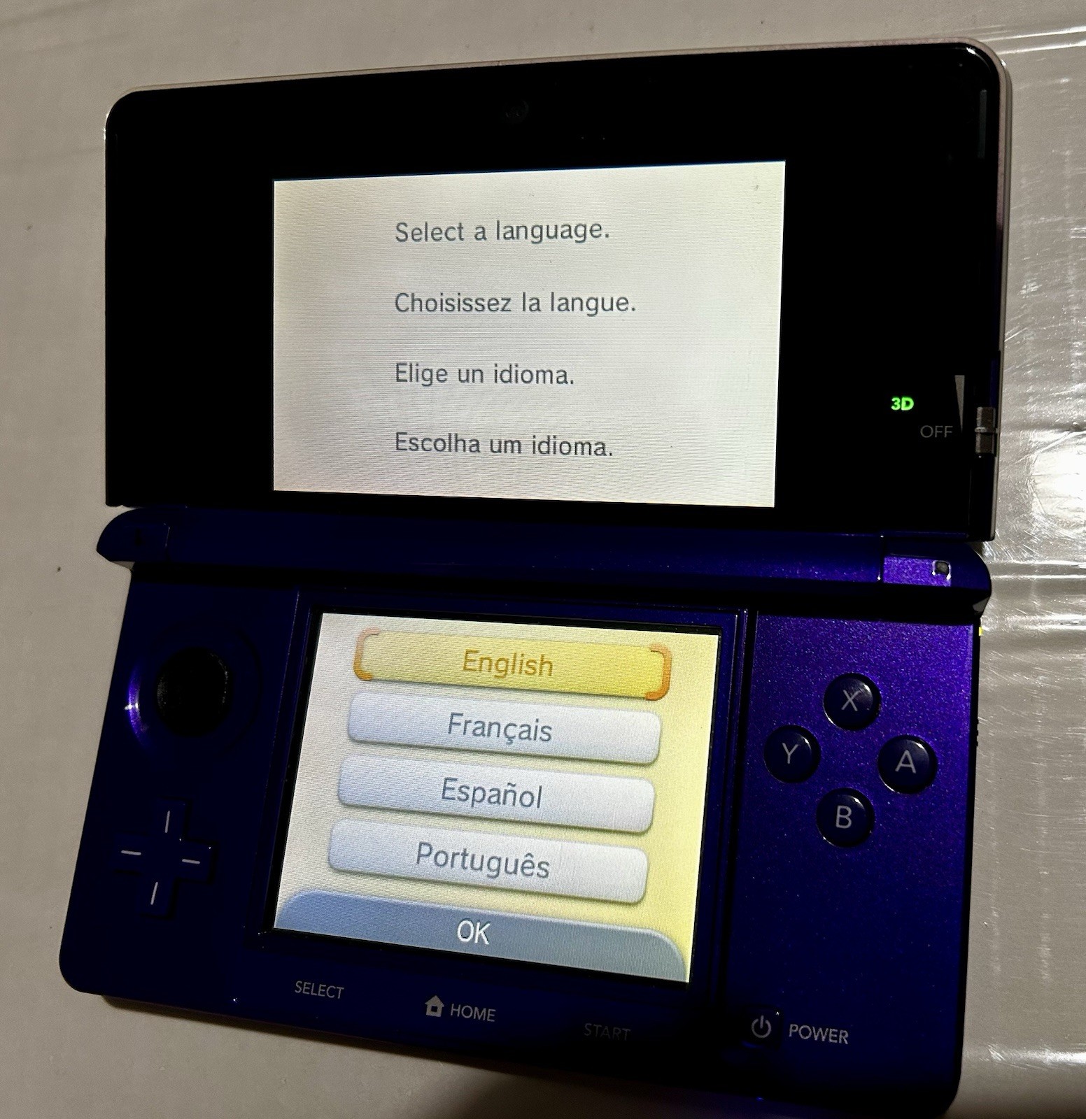 Nintendo 3DS w/ charger New battery Ctr-001 Purple