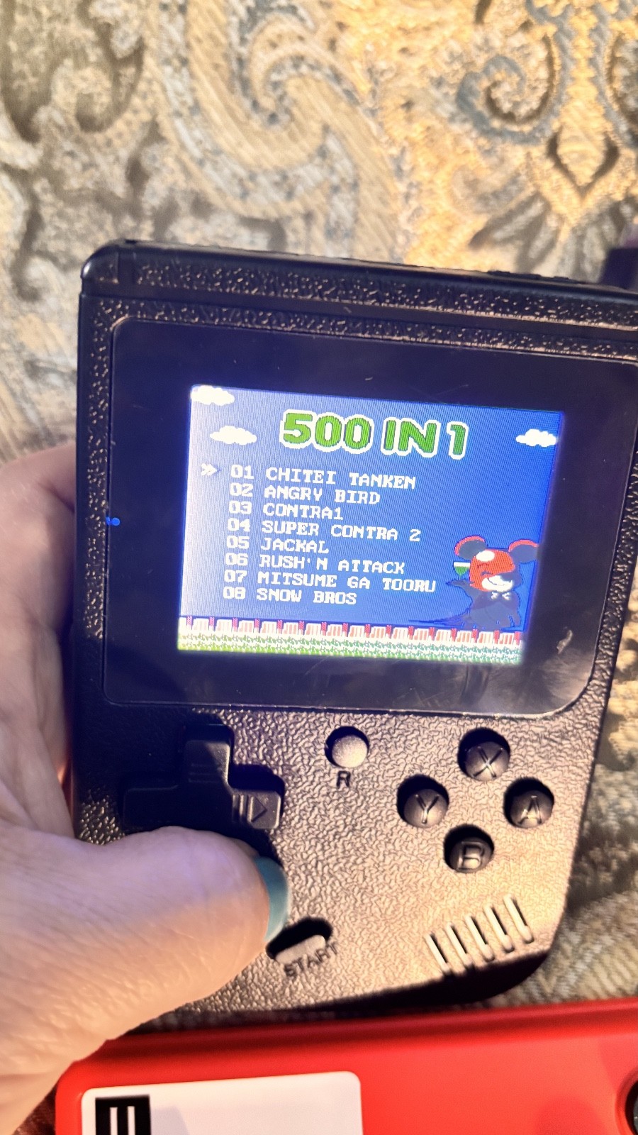 Game Box + Gameboy Style Handheld Retro Video Game – 500 Classic Games Console
