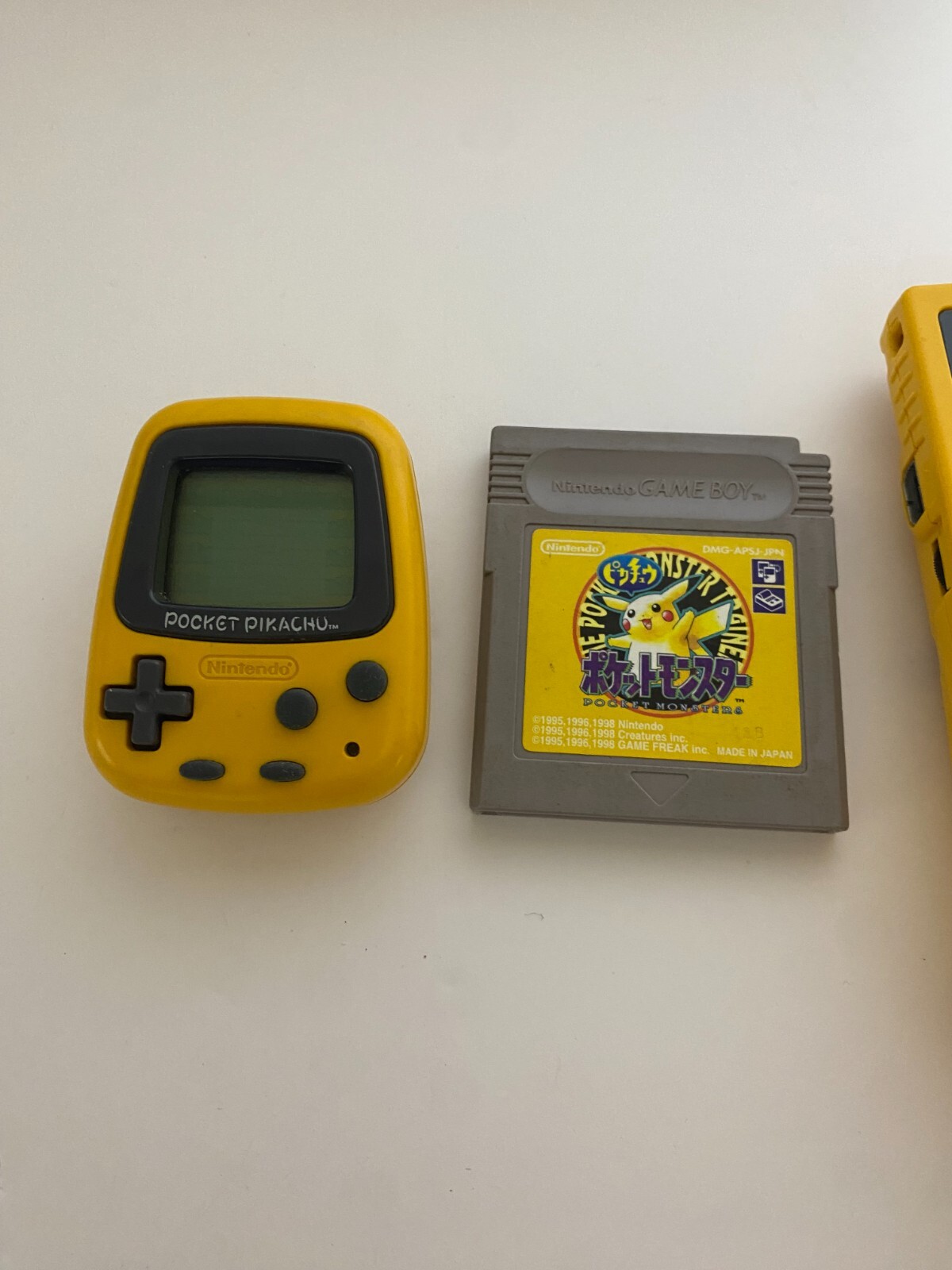 Pokemon Pikachu Nintendo GameBoy Pocket yellow Soft Pocket Pikachu 3 Set