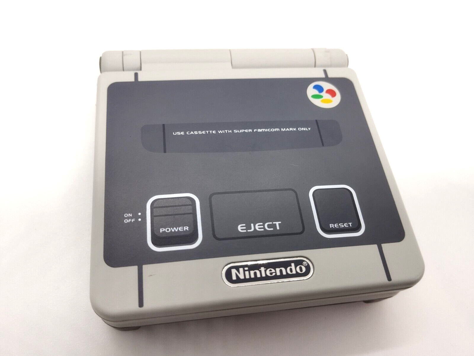 Gameboy Advance SP AGS-001 Super Famicom Reshell *Glass Screen & New Battery*