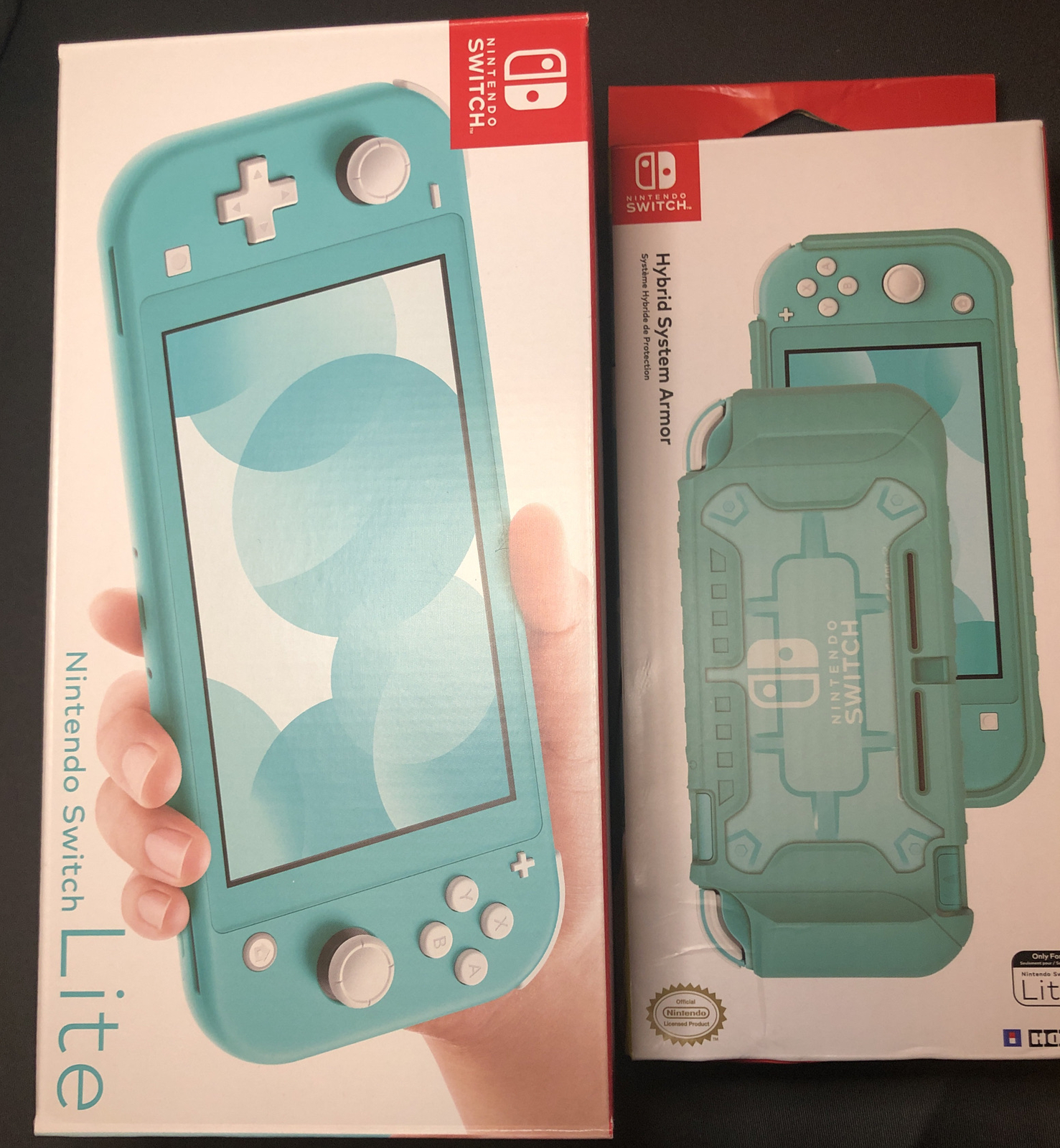 NEW Bundle Nintendo Switch Lite Handheld Console – Turquoise and Matching Armor