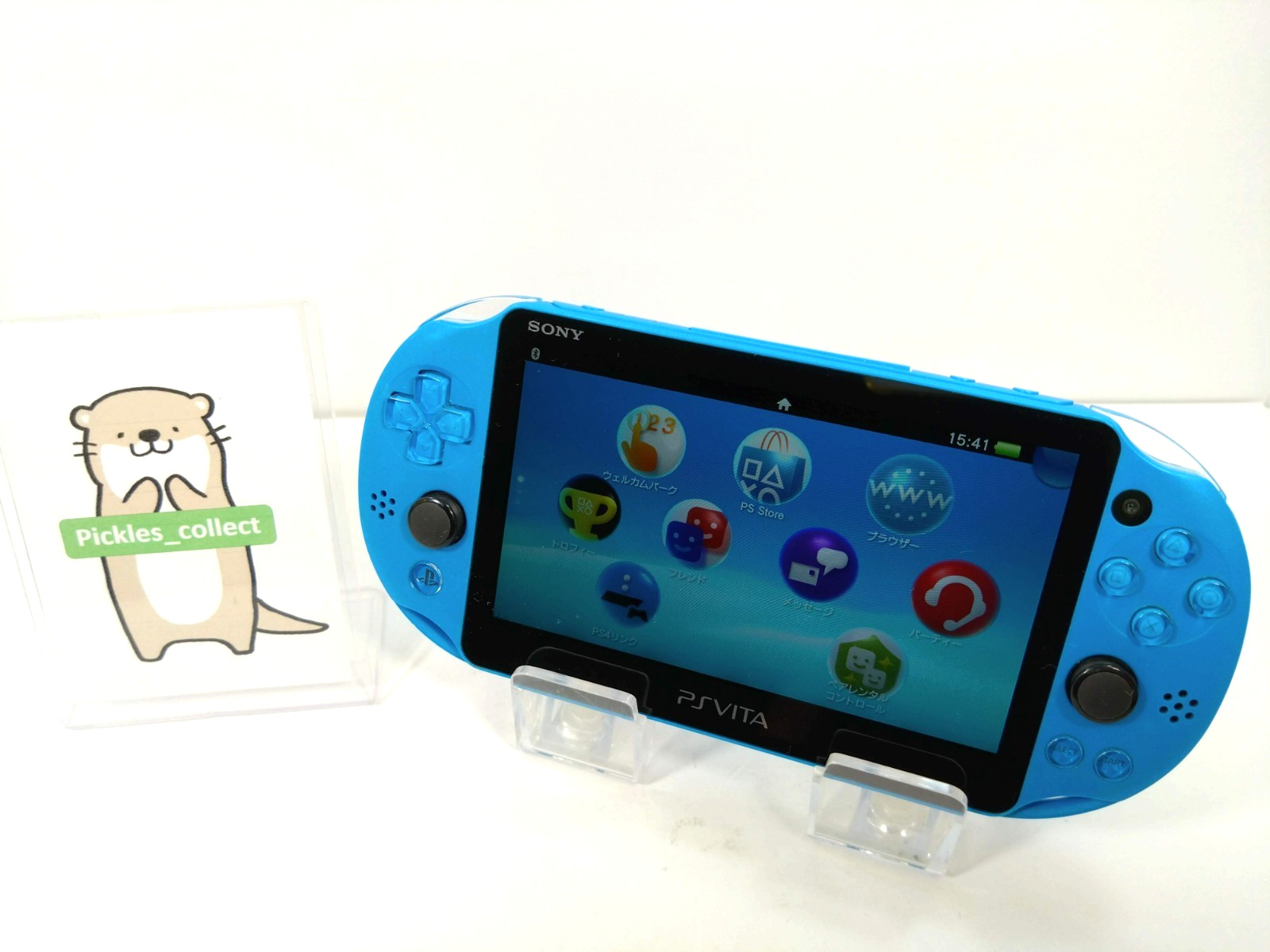 Sony PS Vita Aqua Blue PCH-2000 ZA23 Console only Wi-Fi PSV Slim Tested 0603E
