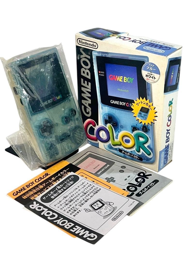 Game Boy Color console Aqua Blue and Milky White Lawson exclusive Japan RARE