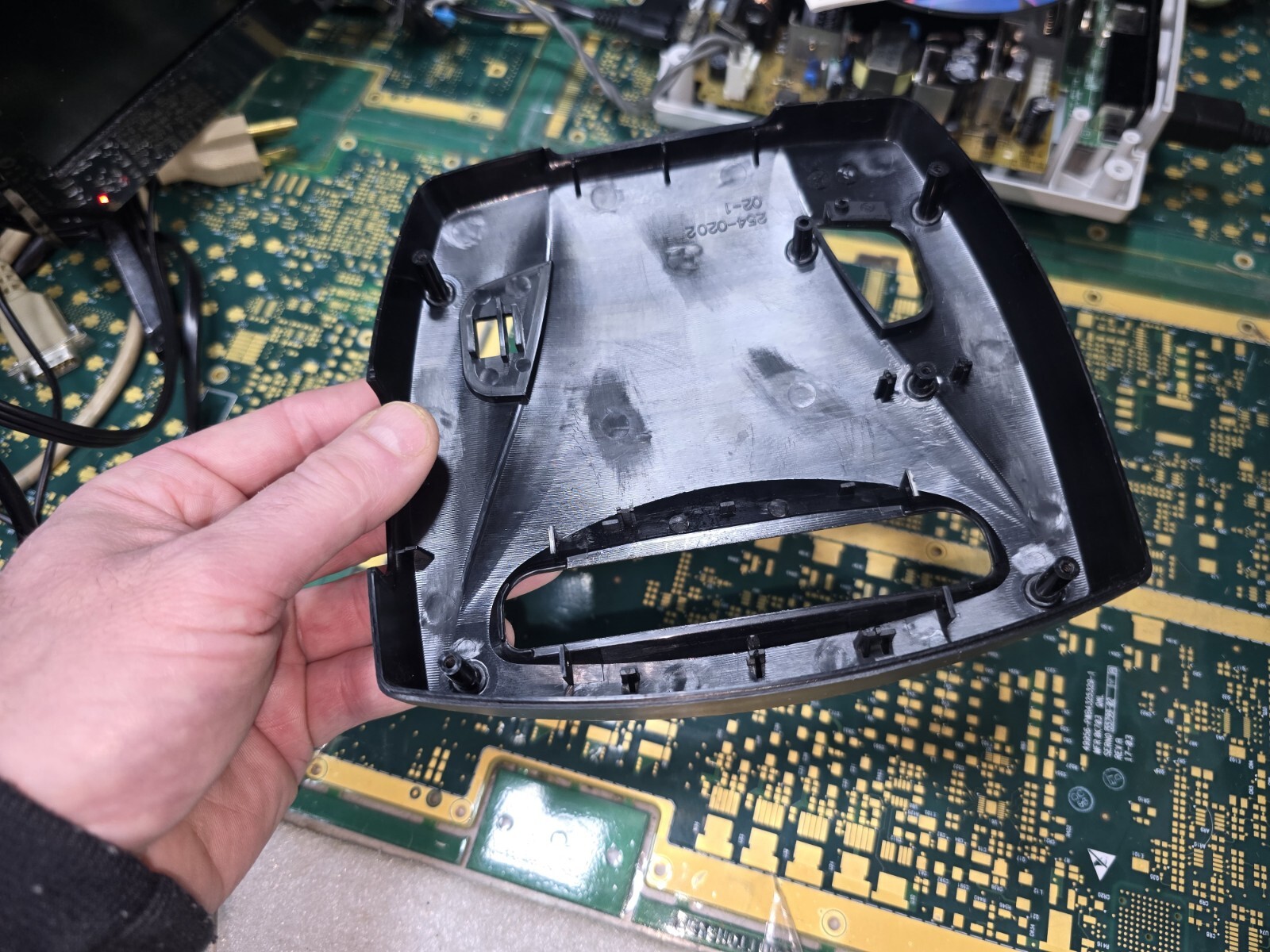 Sega Genesis Model 3 MK-1461 EMPTY Top Cover Plastic Black ONLY-Intact-OK-READ