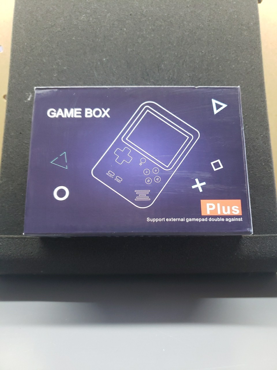 Game Box Plus- Hand Held Game System, Rechargeable Battery, BLUE, Brand New