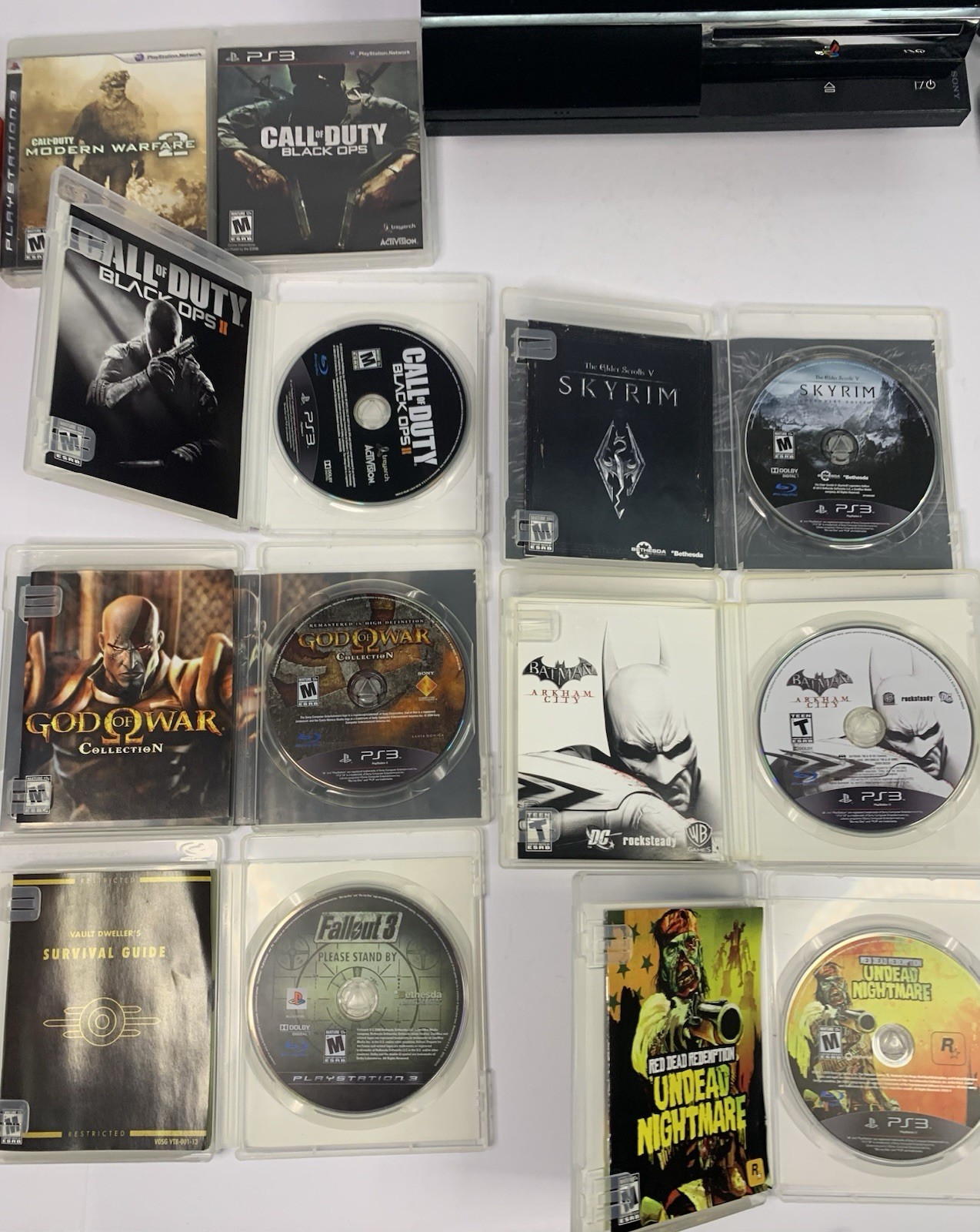 Sony PlayStation 3 CECHA01 60GB Backwards Compatible Huge Bundle Tested Working