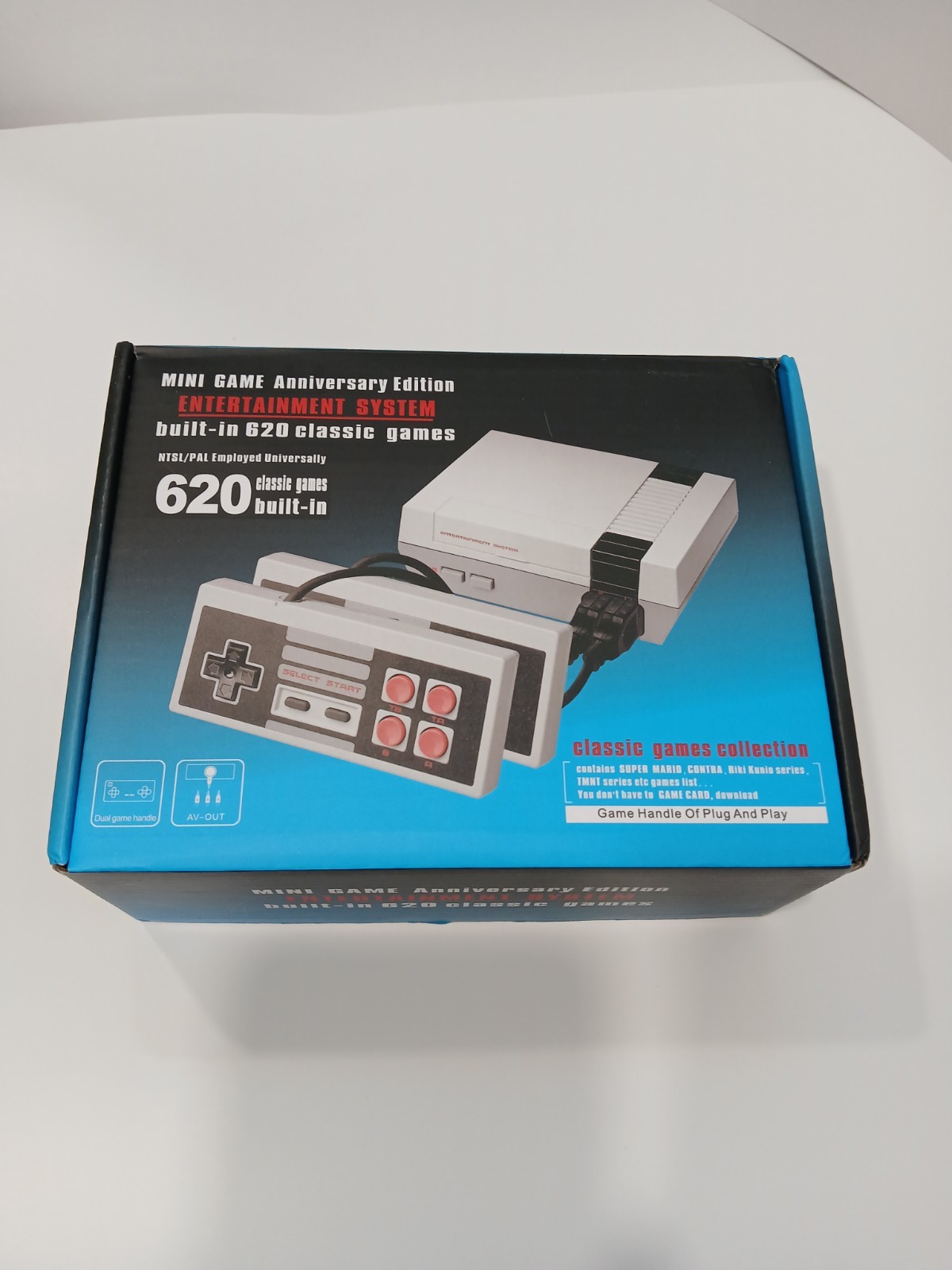 Retro FC620 Game Console Built-in Classic Games AV Output Wired Controller FC