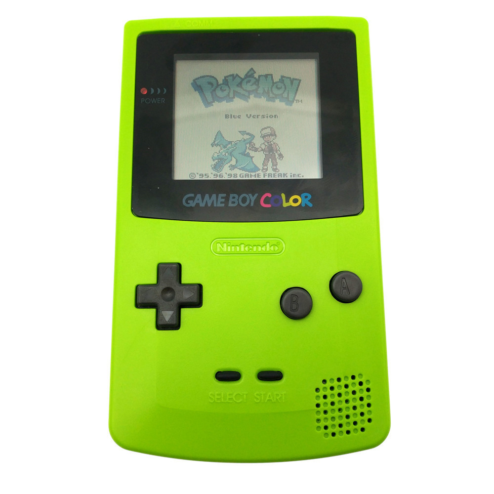 Apple Green Retrofit Nintendo Game Boy Color GBC Console + Game Card