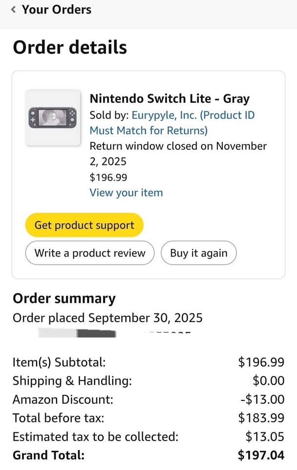 Nintendo Switch Lite 32GB Console Bundle