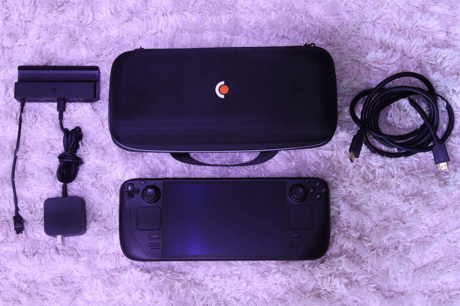 EXCELLENT Condition Valve Steam Deck OLED 512GB Console w/ Dock, Cables, & Case