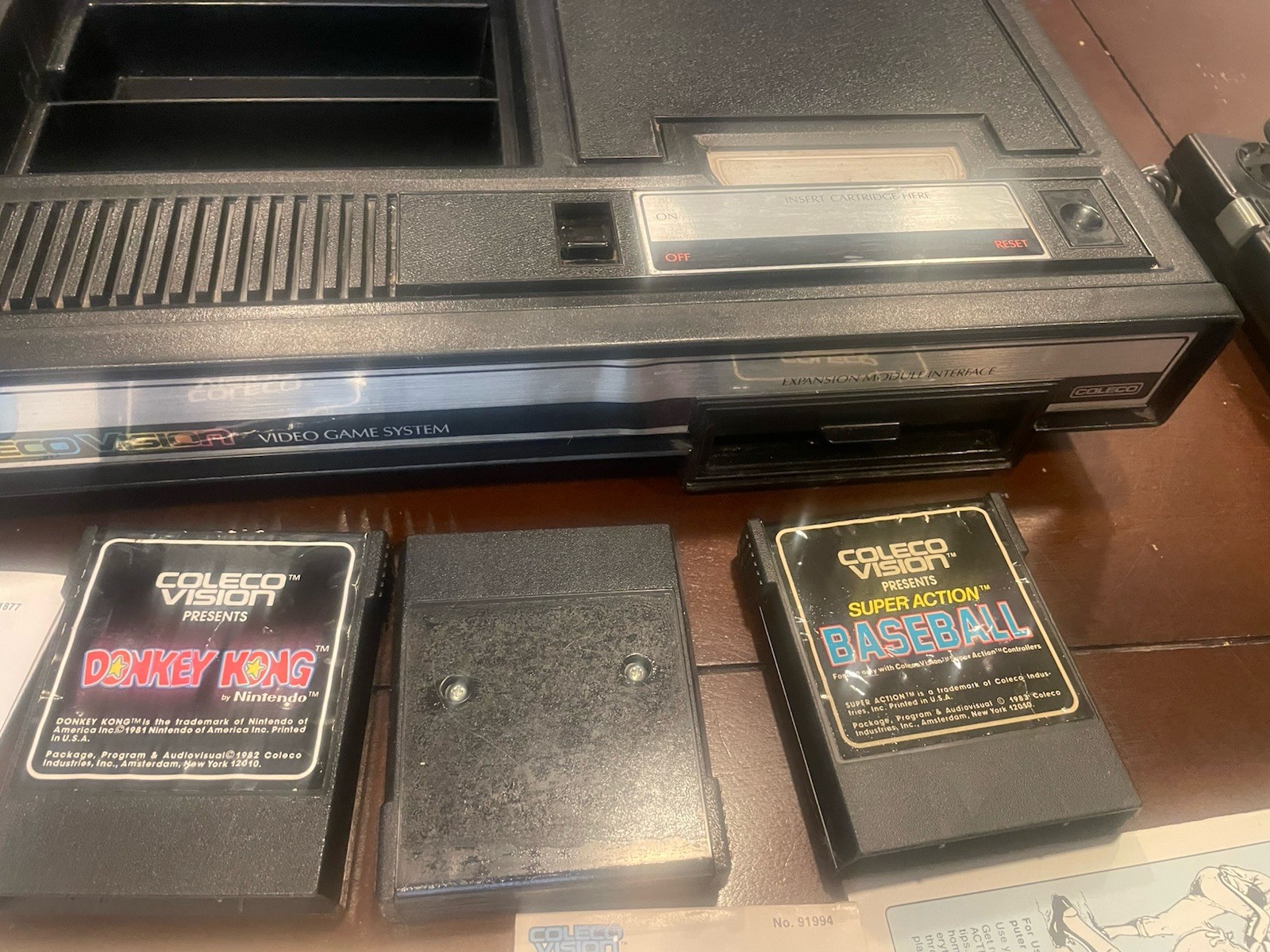 Colecovision Bundle Lot Console, 3 Games Controllers, Parts Or Repair, READ