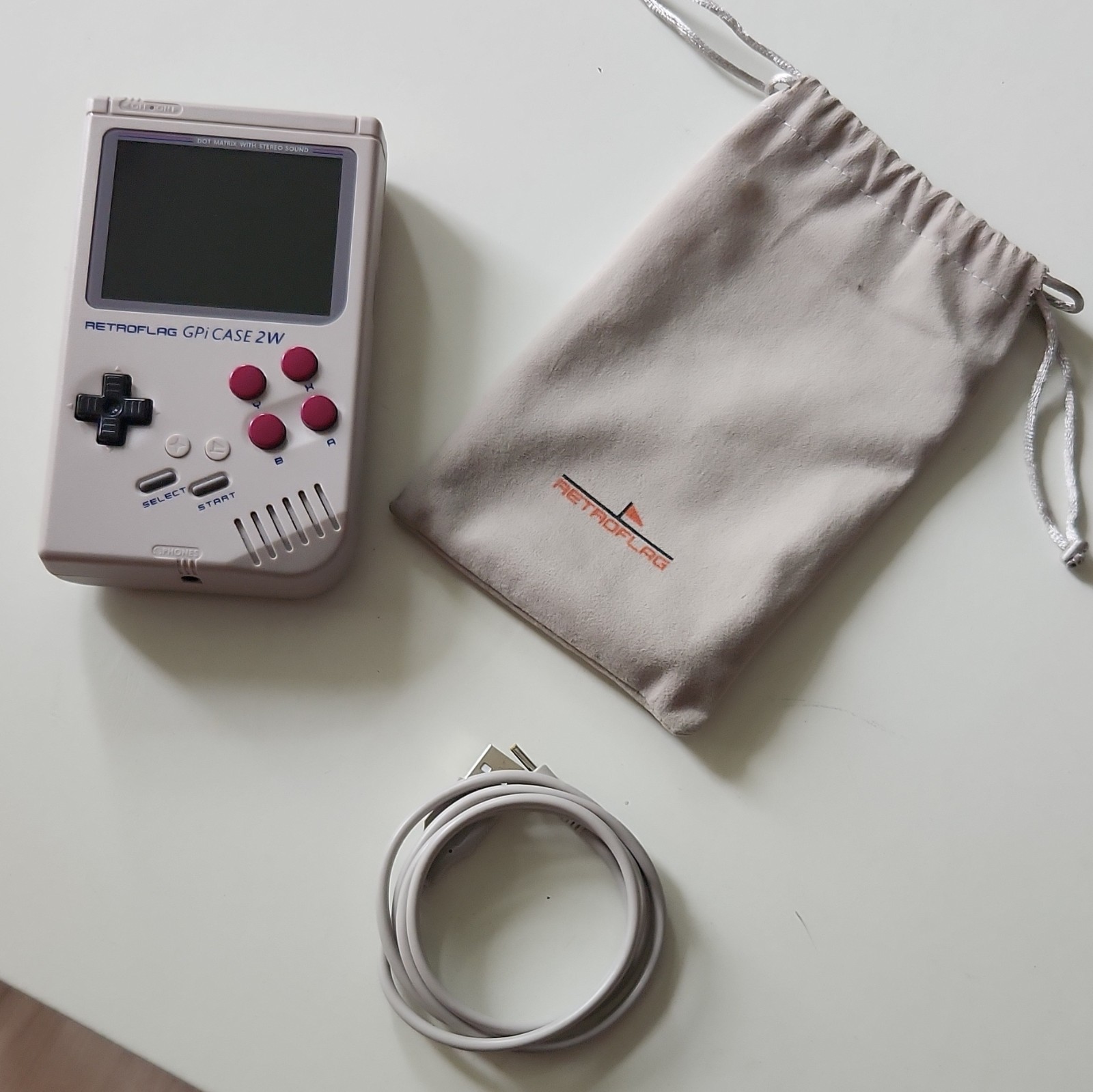 Retroflag GPi CASE 2W + Raspberry Pi Zero 2 W Installed w/ Pouch & USB Cable