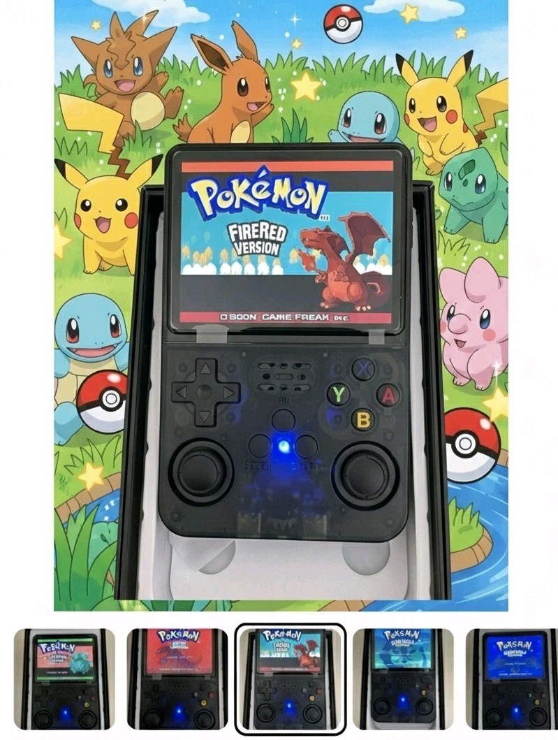 Gaming Handheld Console With Pokemon Retro Collection & 10k+ Legendary Games